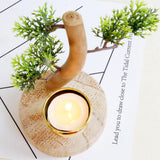 Maxbell Creative Tree Shape Candle Holder Candlestick Centerpiece Wood Desktop Decor - Aladdin Shoppers