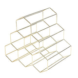 Maxbell Creative Triangle 6 Bottle Wine Rack Storage Holder Kitchen Bar Gold - Aladdin Shoppers
