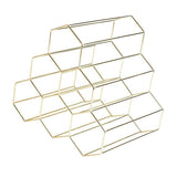 Maxbell Creative Triangle 6 Bottle Wine Rack Storage Holder Kitchen Bar Gold - Aladdin Shoppers