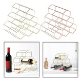 Maxbell Creative Triangle 6 Bottle Wine Rack Storage Holder Kitchen Bar Gold - Aladdin Shoppers