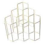 Maxbell Creative Triangle 6 Bottle Wine Rack Storage Holder Kitchen Bar Gold - Aladdin Shoppers