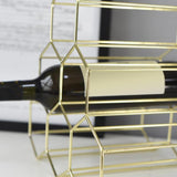 Maxbell Creative Triangle 6 Bottle Wine Rack Storage Holder Kitchen Bar Gold - Aladdin Shoppers