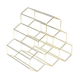 Maxbell Creative Triangle 6 Bottle Wine Rack Storage Holder Kitchen Bar Gold - Aladdin Shoppers