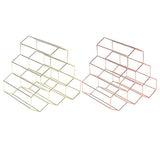 Maxbell Creative Triangle 6 Bottle Wine Rack Storage Holder Kitchen Bar Gold - Aladdin Shoppers