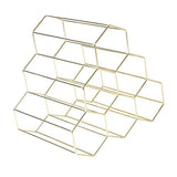 Maxbell Creative Triangle 6 Bottle Wine Rack Storage Holder Kitchen Bar Gold - Aladdin Shoppers