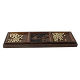 Maxbell Creative Wood Tray set for Snacks Fruit 45x15cm Chassis + 3pcs 14x12cm Plate - Aladdin Shoppers