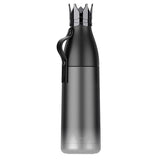 Maxbell Crown Vacuum Insulated Stainless Steel Water Bottle Outdoor 350ml Black - Aladdin Shoppers