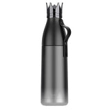 Maxbell Crown Vacuum Insulated Stainless Steel Water Bottle Outdoor 350ml Black - Aladdin Shoppers