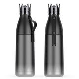 Maxbell Crown Vacuum Insulated Stainless Steel Water Bottle Outdoor 350ml Black - Aladdin Shoppers