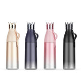Maxbell Crown Vacuum Insulated Stainless Steel Water Bottle Outdoor 350ml Black - Aladdin Shoppers
