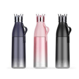Maxbell Crown Vacuum Insulated Stainless Steel Water Bottle Outdoor 350ml Black - Aladdin Shoppers
