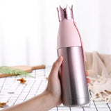 Maxbell Crown Vacuum Insulated Stainless Steel Water Bottle Outdoor 350ml Pink - Aladdin Shoppers