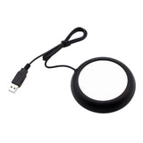 Maxbell Cup Mat USB Electrical Coffee Mug Warmer Heater Heating Pad Coaster 4" Matte Black - Aladdin Shoppers