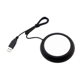 Maxbell Cup Mat USB Electrical Coffee Mug Warmer Heater Heating Pad Coaster 4" Matte Black - Aladdin Shoppers