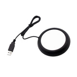 Maxbell Cup Mat USB Electrical Coffee Mug Warmer Heater Heating Pad Coaster 4" Matte Black - Aladdin Shoppers
