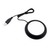 Maxbell Cup Mat USB Electrical Coffee Mug Warmer Heater Heating Pad Coaster 4" Matte Black - Aladdin Shoppers