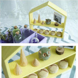Maxbell Cupcake Stand Cake Tools Wood House Ornament Yellow without Base - Aladdin Shoppers