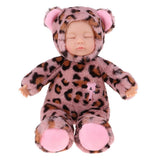 Maxbell Cute Appease Toys Leopard Stuffed Plush Doll Reborn Sleeping Baby Doll Gifts - Aladdin Shoppers