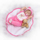 Maxbell Cute Bear Romper Pants Hat Bib Socks for 17''-18'' Reborn Baby Girl Doll - Aladdin Shoppers