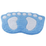 Maxbell Cute Big Feet Bathroom Mat Door Mat Foot Print Floor Rug Blue 40x60cm - Aladdin Shoppers