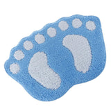 Maxbell Cute Big Feet Bathroom Mat Door Mat Foot Print Floor Rug Blue 40x60cm - Aladdin Shoppers