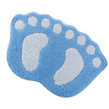 Maxbell Cute Big Feet Bathroom Mat Door Mat Foot Print Floor Rug Blue 40x60cm - Aladdin Shoppers