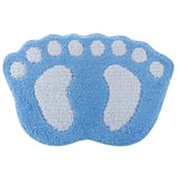 Maxbell Cute Big Feet Bathroom Mat Door Mat Foot Print Floor Rug Blue 40x60cm - Aladdin Shoppers