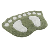 Maxbell Cute Big Feet Bathroom Mat Door Mat Foot Print Floor Rug Green 40x60cm - Aladdin Shoppers