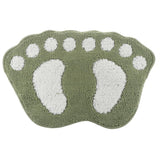 Maxbell Cute Big Feet Bathroom Mat Door Mat Foot Print Floor Rug Green 40x60cm - Aladdin Shoppers