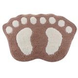 Maxbell Cute Big Feet Bathroom Mat Door Mat Foot Print Floor Rug Khaki 58x88cm - Aladdin Shoppers