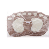 Maxbell Cute Big Feet Bathroom Mat Door Mat Foot Print Floor Rug Khaki 58x88cm - Aladdin Shoppers