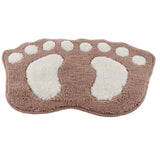 Maxbell Cute Big Feet Bathroom Mat Door Mat Foot Print Floor Rug Khaki 58x88cm - Aladdin Shoppers