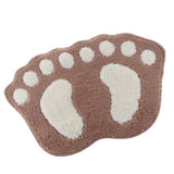 Maxbell Cute Big Feet Bathroom Mat Door Mat Foot Print Floor Rug Khaki 58x88cm - Aladdin Shoppers