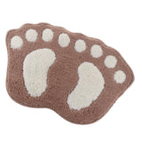 Maxbell Cute Big Feet Bathroom Mat Door Mat Foot Print Floor Rug Khaki 58x88cm - Aladdin Shoppers