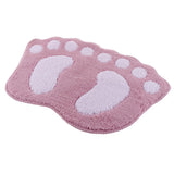 Maxbell Cute Big Feet Bathroom Mat Door Mat Foot Print Floor Rug Pink 40x60cm - Aladdin Shoppers