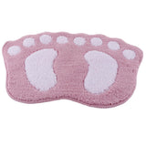 Maxbell Cute Big Feet Bathroom Mat Door Mat Foot Print Floor Rug Pink 40x60cm - Aladdin Shoppers