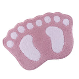 Maxbell Cute Big Feet Bathroom Mat Door Mat Foot Print Floor Rug Pink 40x60cm - Aladdin Shoppers