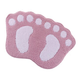 Maxbell Cute Big Feet Bathroom Mat Door Mat Foot Print Floor Rug Pink 40x60cm - Aladdin Shoppers