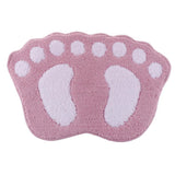 Maxbell Cute Big Feet Bathroom Mat Door Mat Foot Print Floor Rug Pink 40x60cm - Aladdin Shoppers