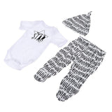 Maxbell Cute Clothes Set Romper Striped Pants Hat for 20-22'' Newborn Baby Doll - Aladdin Shoppers