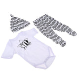 Maxbell Cute Clothes Set Romper Striped Pants Hat for 20-22'' Newborn Baby Doll - Aladdin Shoppers