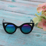 Maxbell Cute Doll Frame Sunglasses Eyewear for 1/6 Blythe Dolls Wear Accs Black A - Aladdin Shoppers