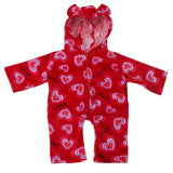Maxbell Cute Heart Jumpsuit Pajamas for 18inch Doll Dress Up Red - Aladdin Shoppers