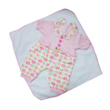 Maxbell Cute Jumpsuit Hat Pants Socks Set for 22''-23'' Reborn Baby Girl Doll Pink