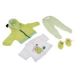 Maxbell Cute Printing Clothes Suit Green for 22-23inch Reborn Doll Outfit Accessory - Aladdin Shoppers