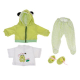 Maxbell Cute Printing Clothes Suit Green for 22-23inch Reborn Doll Outfit Accessory - Aladdin Shoppers