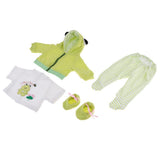 Maxbell Cute Printing Clothes Suit Green for 22-23inch Reborn Doll Outfit Accessory - Aladdin Shoppers