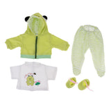Maxbell Cute Printing Clothes Suit Green for 22-23inch Reborn Doll Outfit Accessory - Aladdin Shoppers
