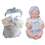Maxbell Cute Rompers Bowknot Headband Suit Clothes for 10-11inch Baby Boy Girl Dolls - Aladdin Shoppers