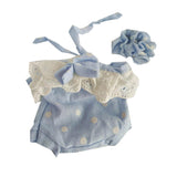 Maxbell Cute Rompers Bowknot Headband Suit Clothes for 10-11inch Baby Boy Girl Dolls - Aladdin Shoppers